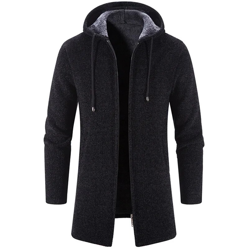 Drune | Lang Kapuzenpulli mit Reißverschluss Weich und Warm Lässiger Komfort