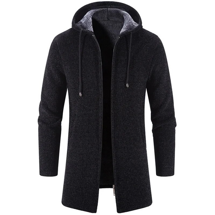 Drune | Lang Kapuzenpulli mit Reißverschluss Weich und Warm Lässiger Komfort