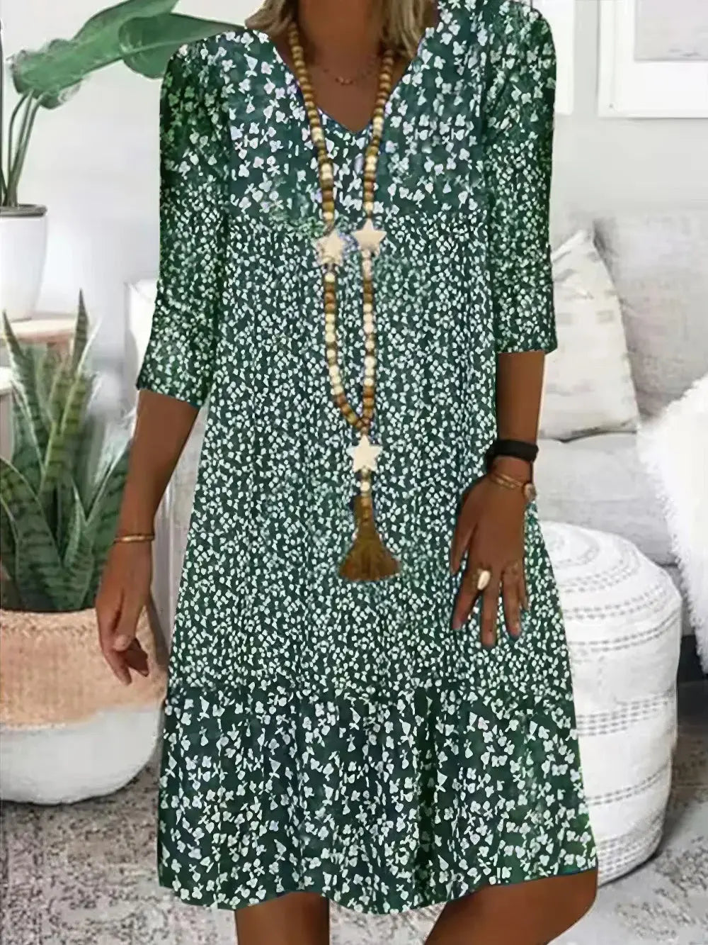 Drune | Damen Sommerkleid mit Blumenmuster