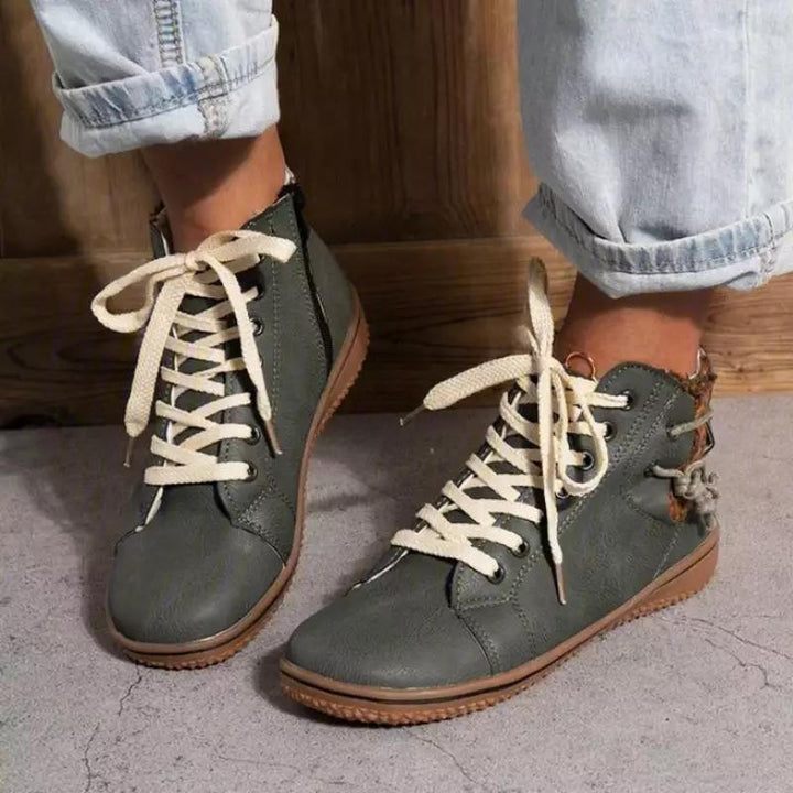 Drune | Stylische Leder Sneaker Mit Schnürsenkeln