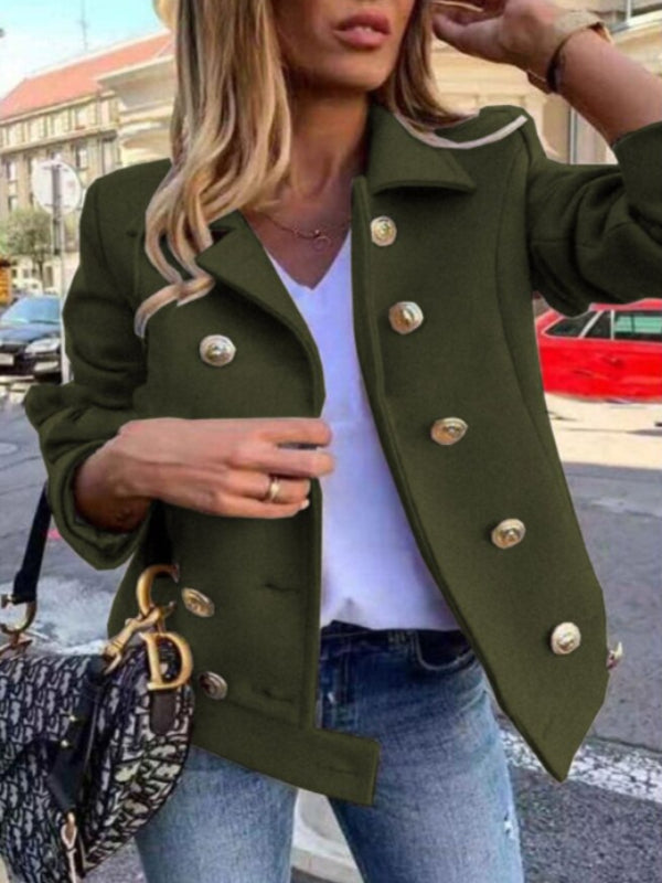 Drune - Kurze Designer-Jacke mit goldenen Knöpfen