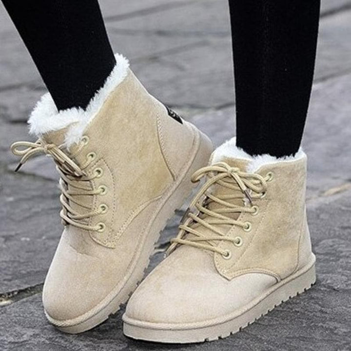 Drune | Stiefeletten Wildlederlook Warm Gefüttert Schnürung Gummisohle
