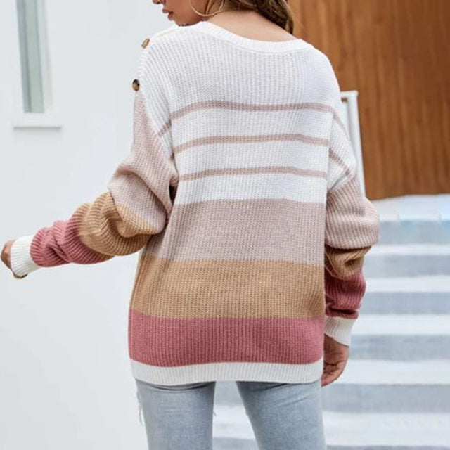 Drune | Strickpullover mit Knopfdetails Acryl Komfortabel, Stilvoll