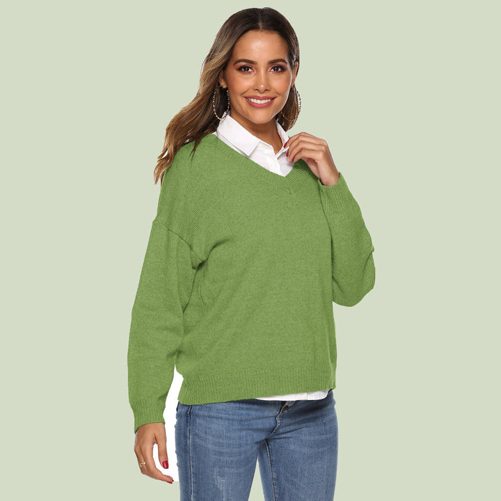 Drune | Strickpullover V-Ausschnitt Relaxed Fit Lange Ärmel Weich Und Bequem