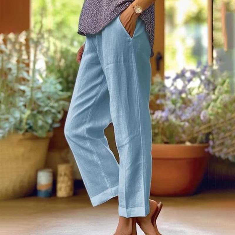 【Baumwolle】Lässige Gerade Hose