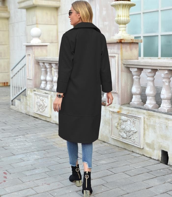 Drune | Lange Wollmantel mit Taschen Wollmischung Elegant und Zeitlos
