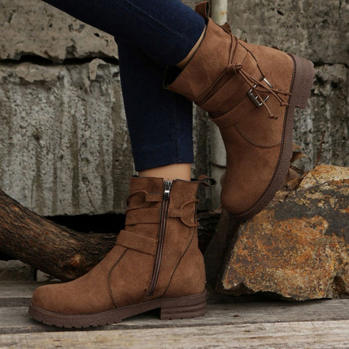Drune | Casual Damenstiefel mit Schnalle