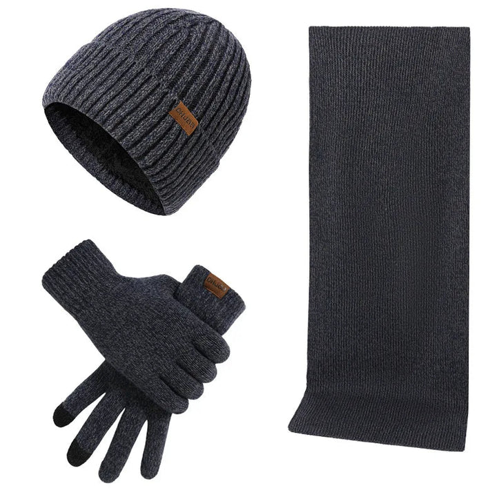 Drune - Lässiges Winterset mit Mütze, Schal und Handschuhen für Männer