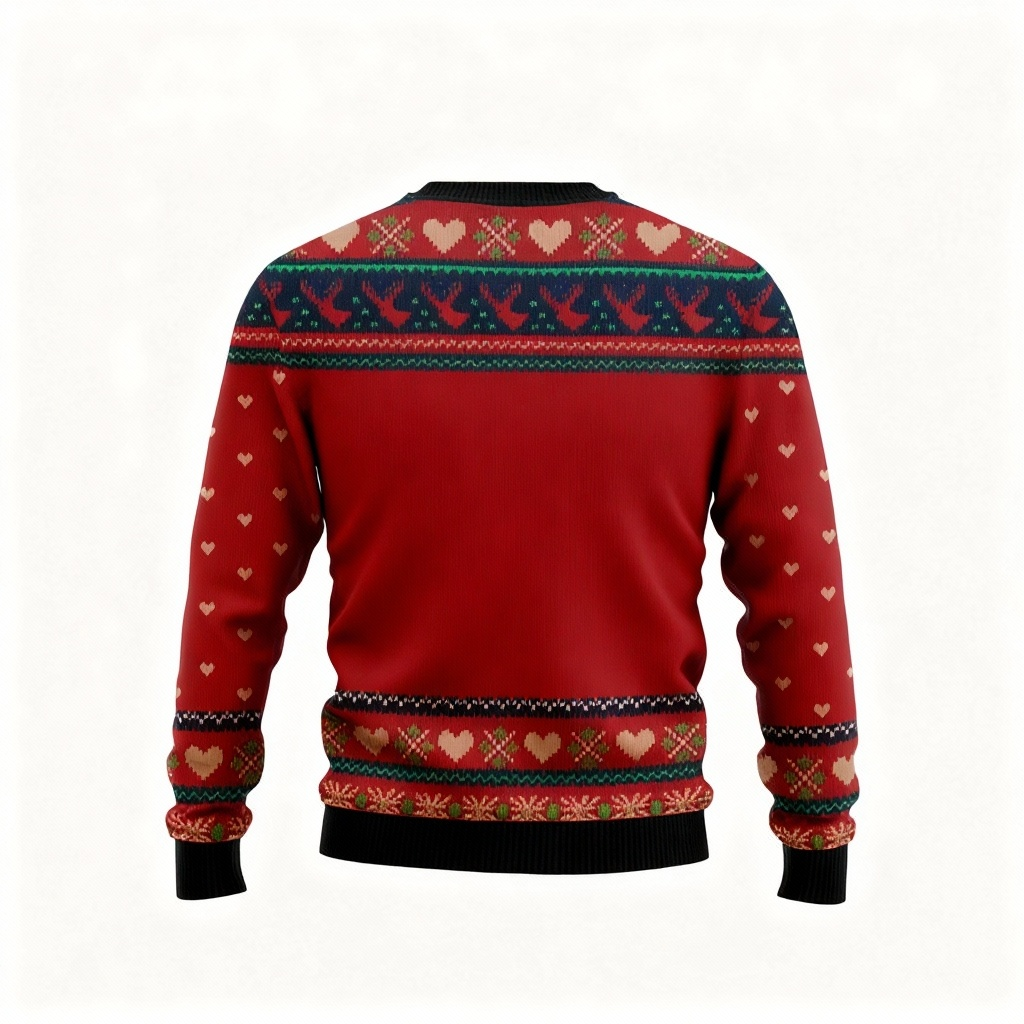 Drune | Weihnachtsmann-Muster Druck - Feiertagsikonen Hässlicher Pullover