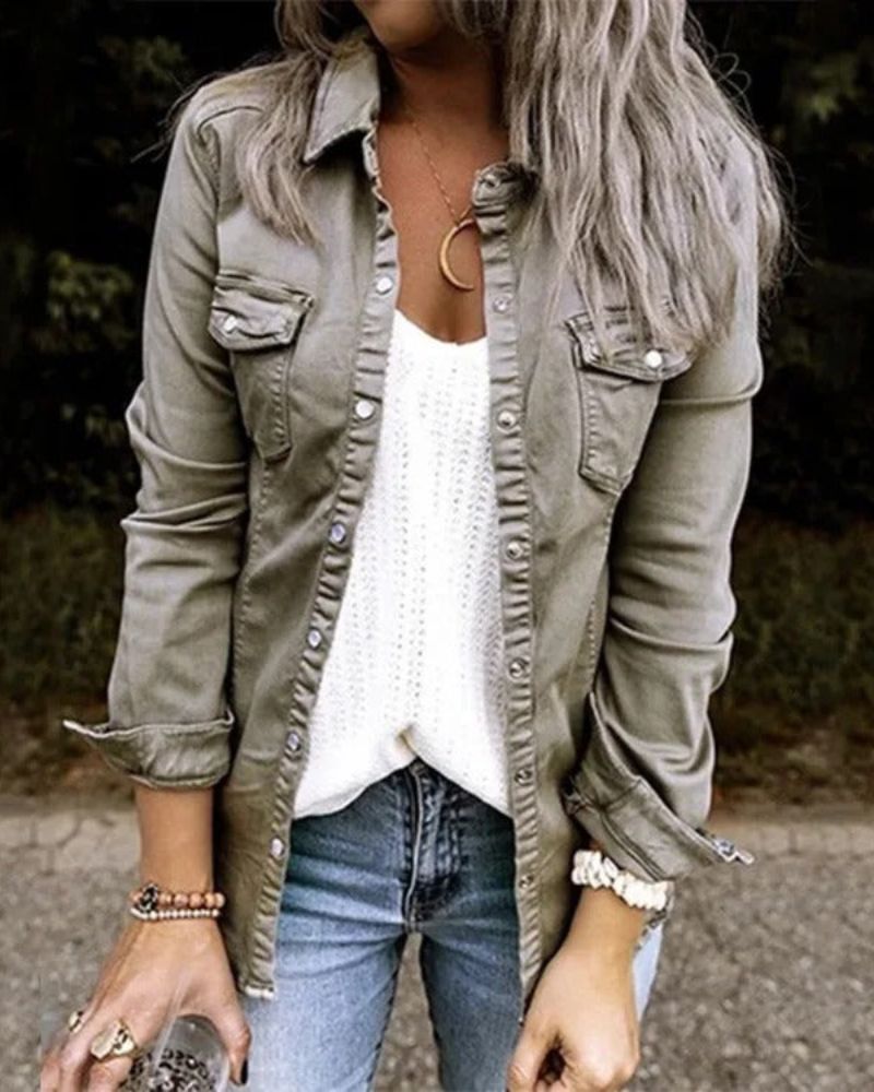 Drune | Klassische Jeans Jacke Damen