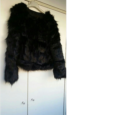 Damen kunstvoller Kunstfellmantel mit weichem und luxuriösem Material Drune