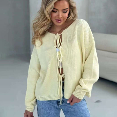 Drune | Stylish short cardigan with lacing
