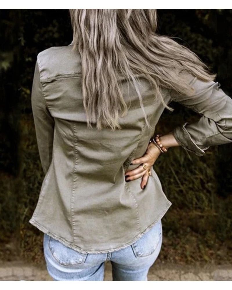 Drune | Klassische Jeans Jacke Damen