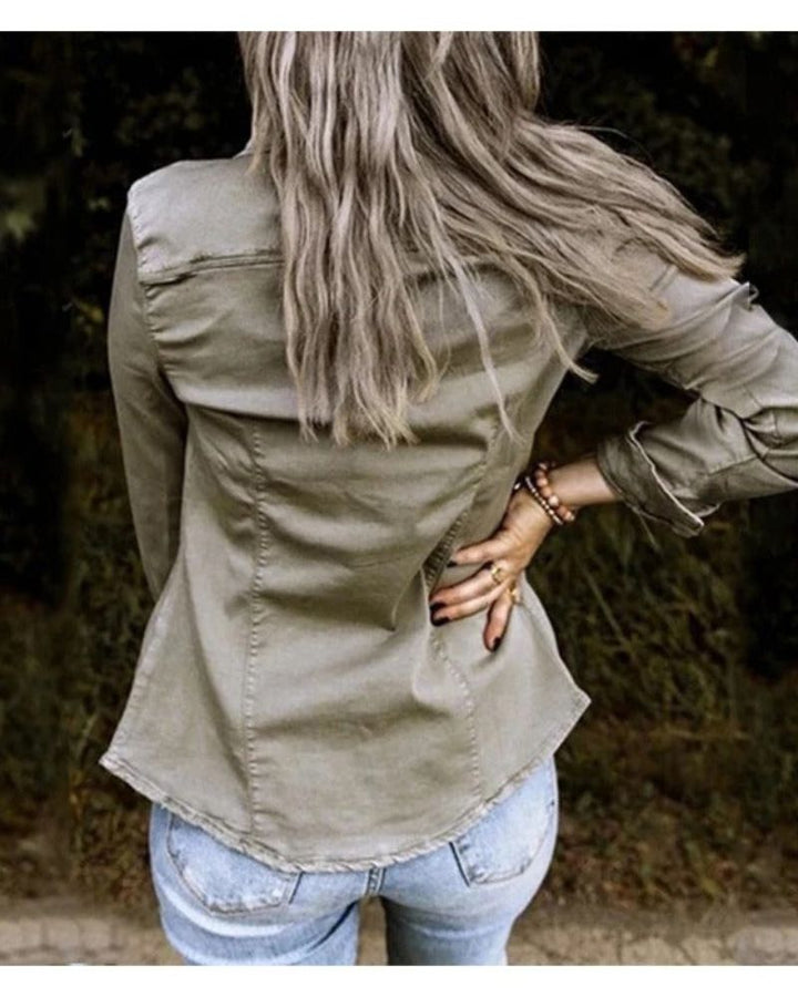 Drune | Klassische Jeans Jacke Damen