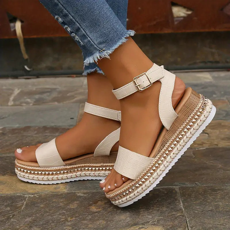 Drune | Luxus Plattform Sandalen mit Riemen für Damen
