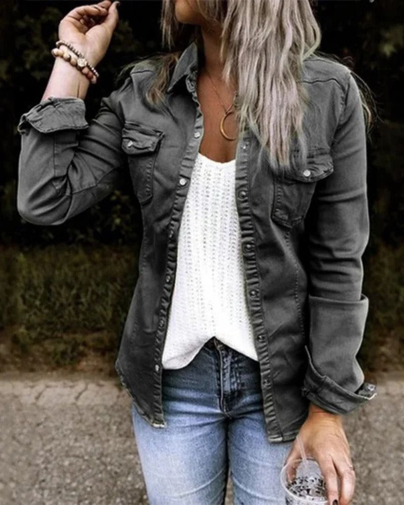 Drune | Klassische Jeans Jacke Damen