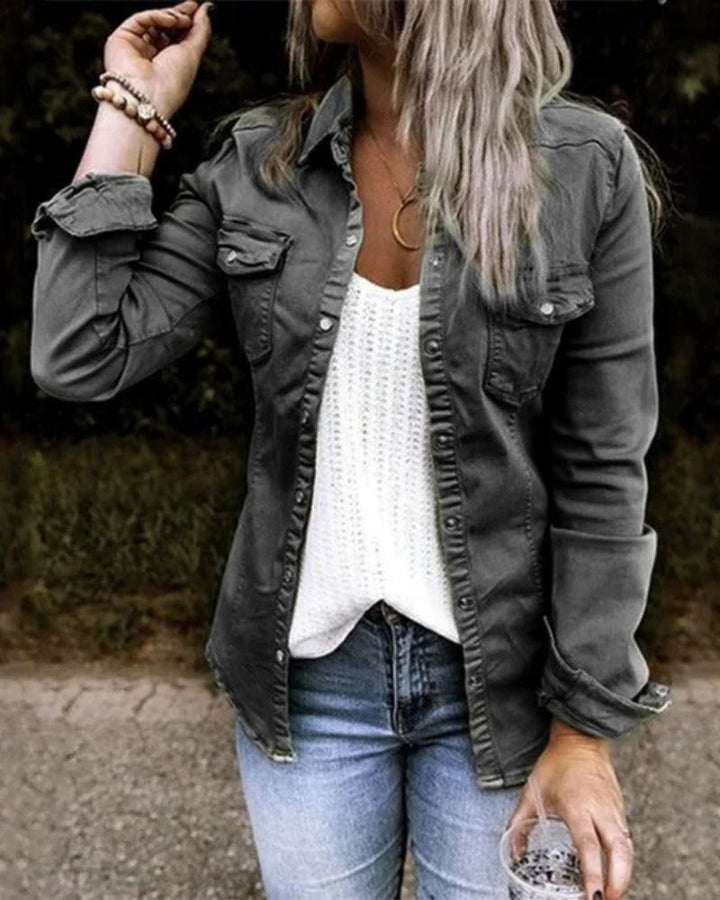 Drune | Klassische Jeans Jacke Damen