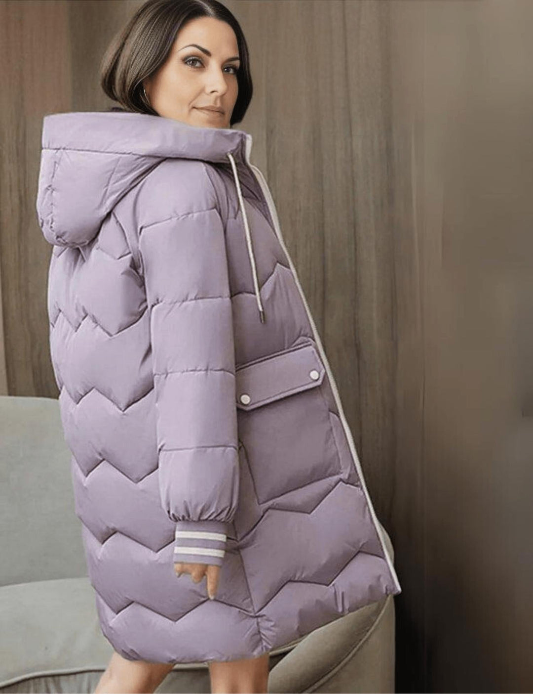 Drune | Puffer-Jacke mit Kapuze - Warm isoliertes Design - Winter-Essential - Mittellang