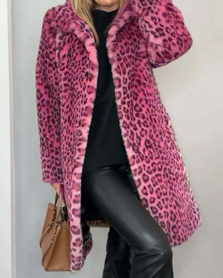 Drune | Leopard Lange Weiche Jacke