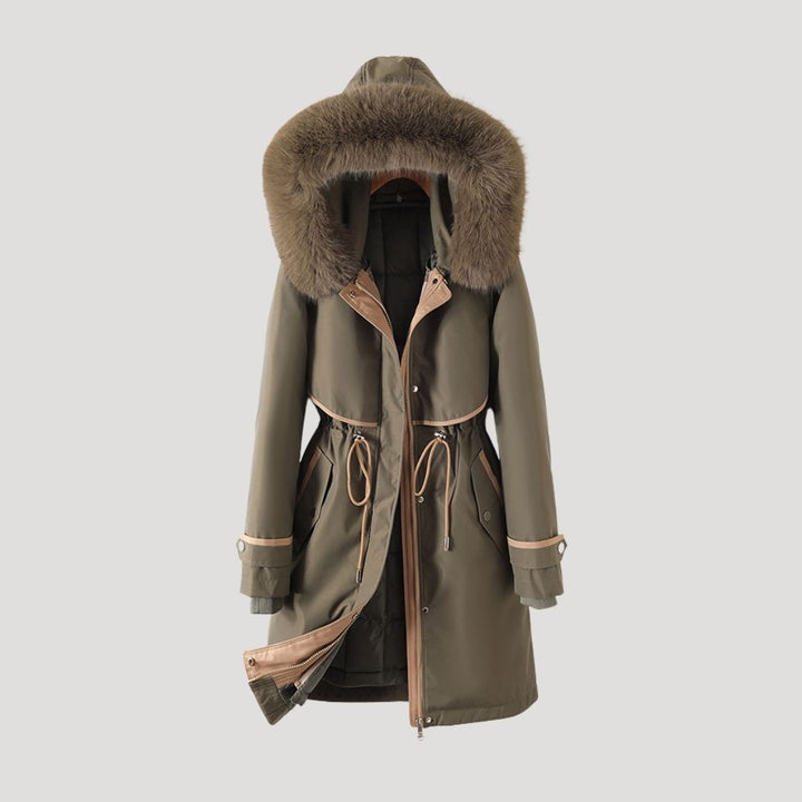 Drune | Damen Lange Kunstpelz Winter Parka Wasserdicht