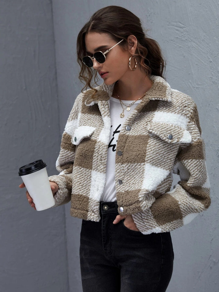 Drune | Karierter Button-Down-Kragenjacke