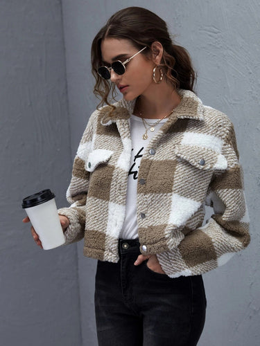 Drune | Karierter Button-Down-Kragenjacke