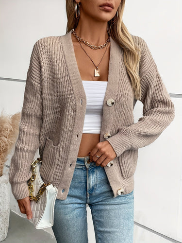Drune | stilvoller warmer Drop-Shoulder-Woll-Cardigan für Damen - Ideal für Winter