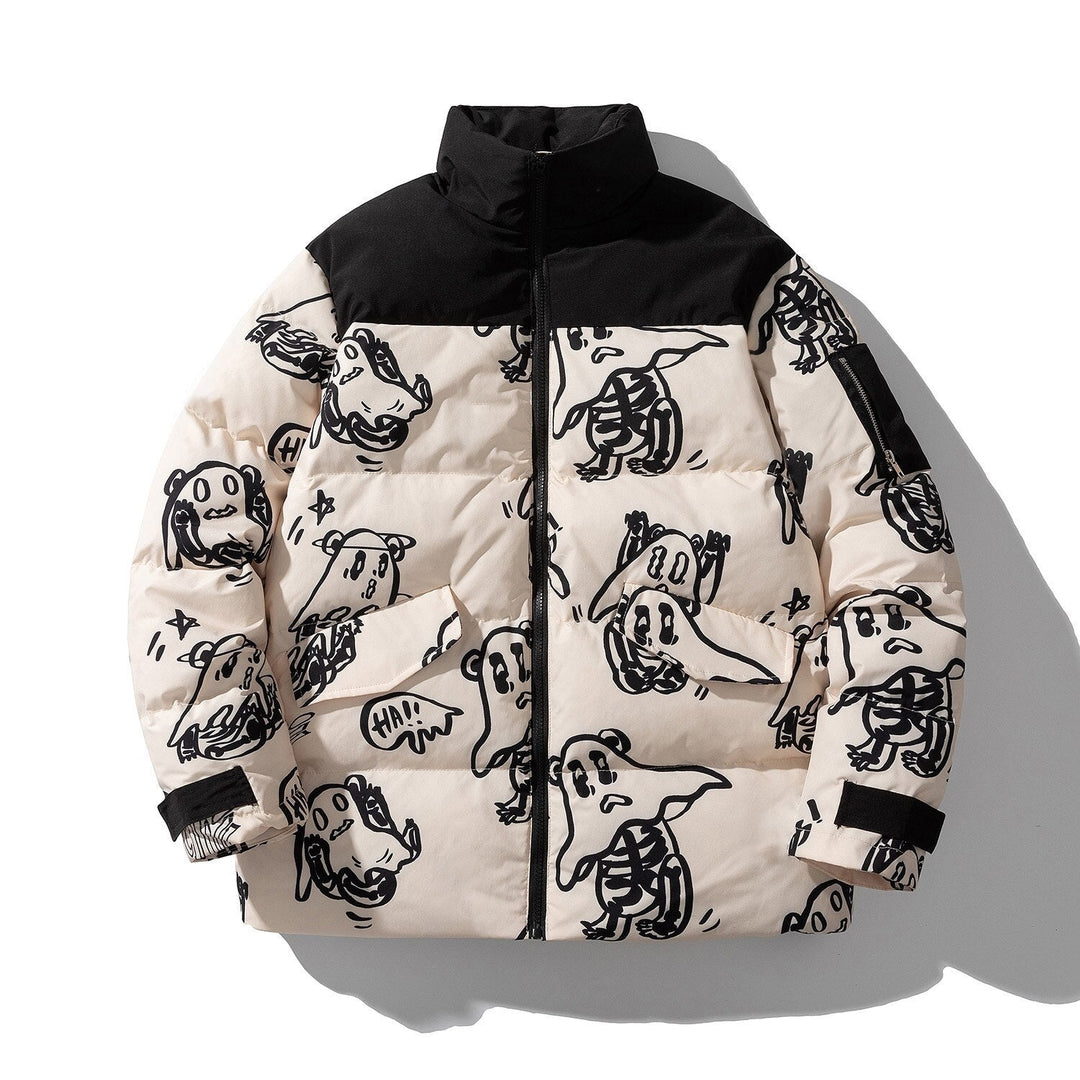 Drune | Bedruckte wattierte Jacke