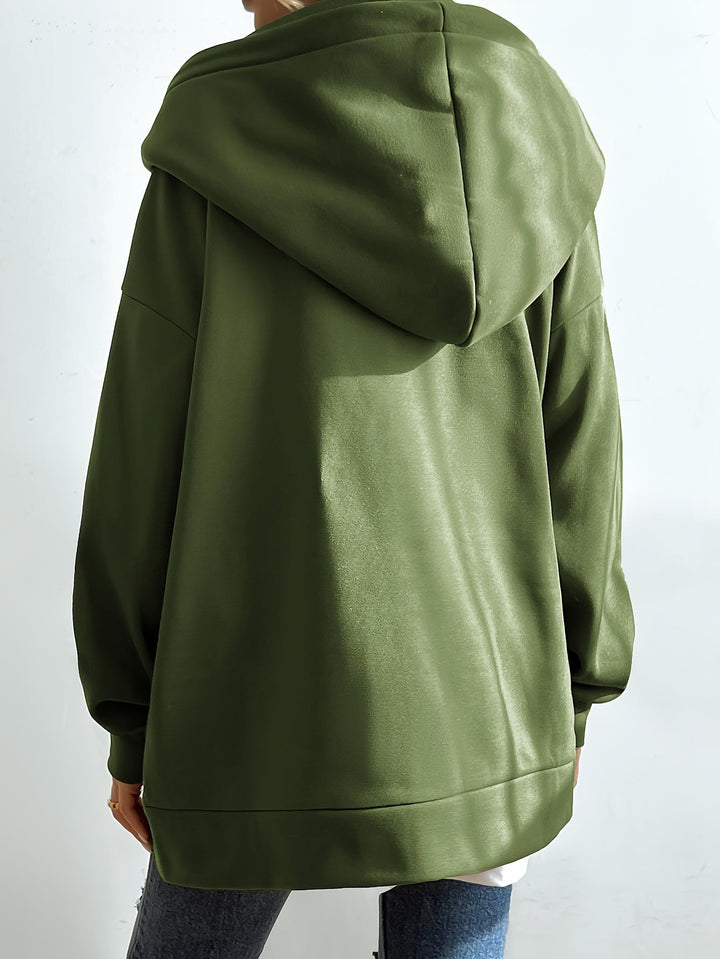 Drune | Comfort - Extrem bequemer langer Zip-Up-Plüsch-Hoodie mit Kapuze für Damen