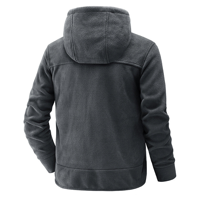 Drune | Fleece-Weste mit Reißverschluss und Kapuze