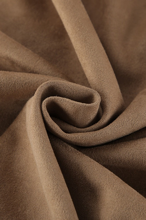 Drune | Khaki Wildleder Kragenjacke