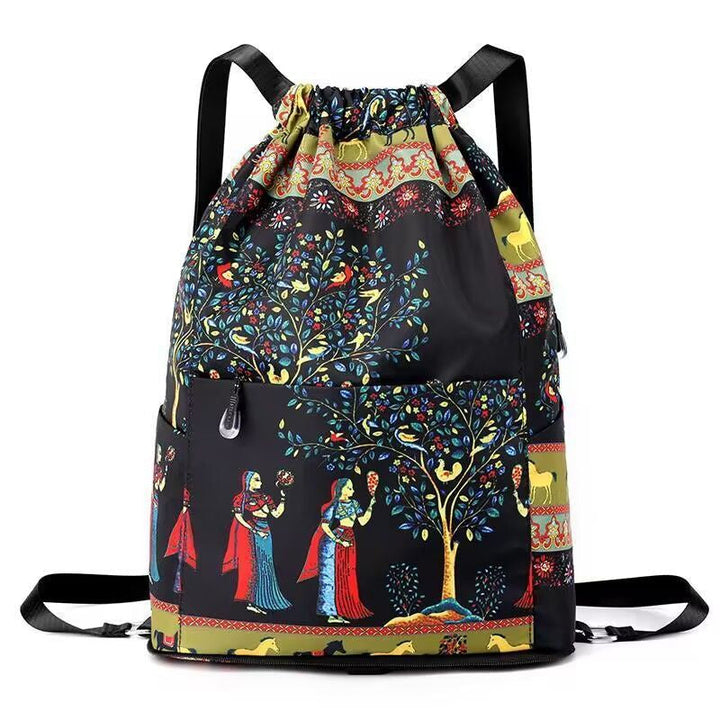 Drune Faltbarer Rucksack | Großer Wasserdichter Rucksack zum Zusammenfalten mit Kordelzug