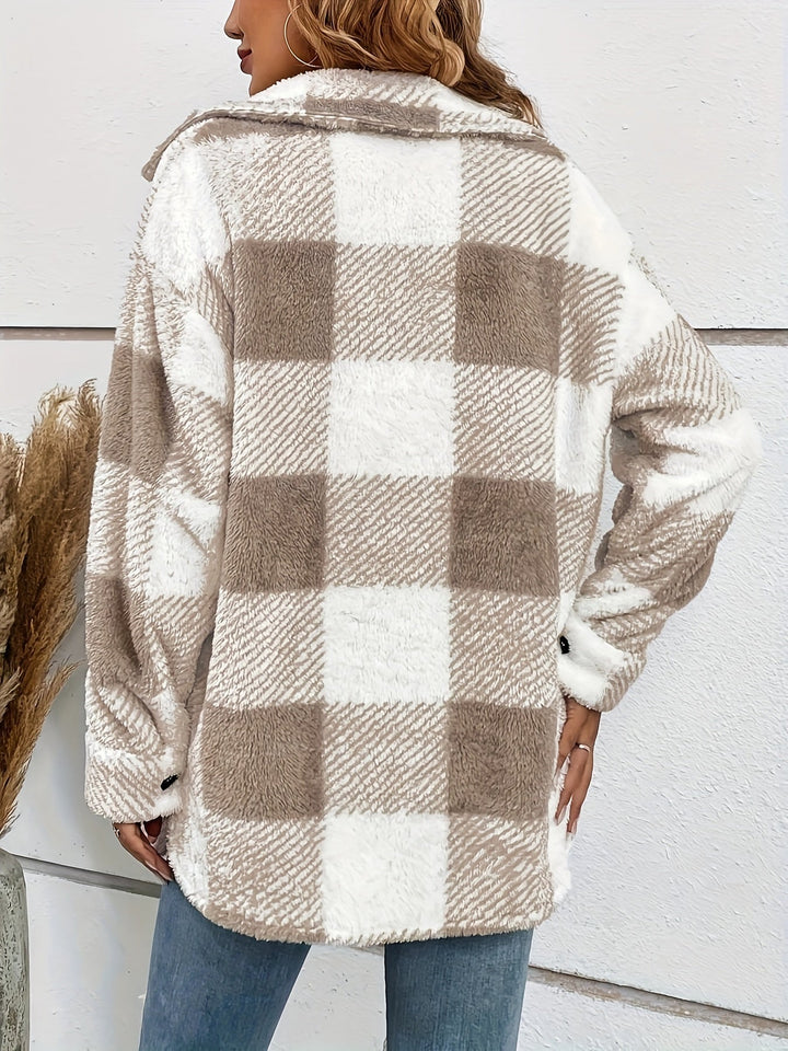 Drune | warme Damenjacke mit Karomuster