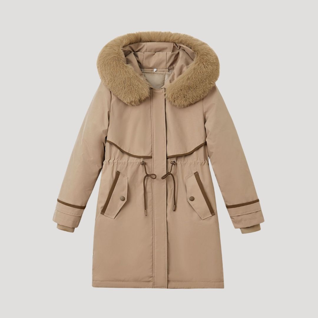 Drune | Damen Lange Kunstpelz Winter Parka Wasserdicht