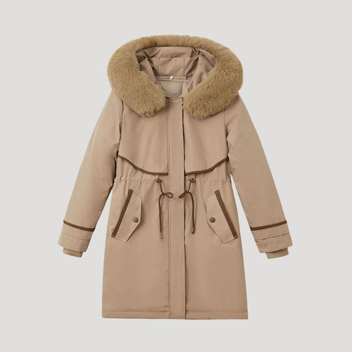 Drune | Damen Lange Kunstpelz Winter Parka Wasserdicht