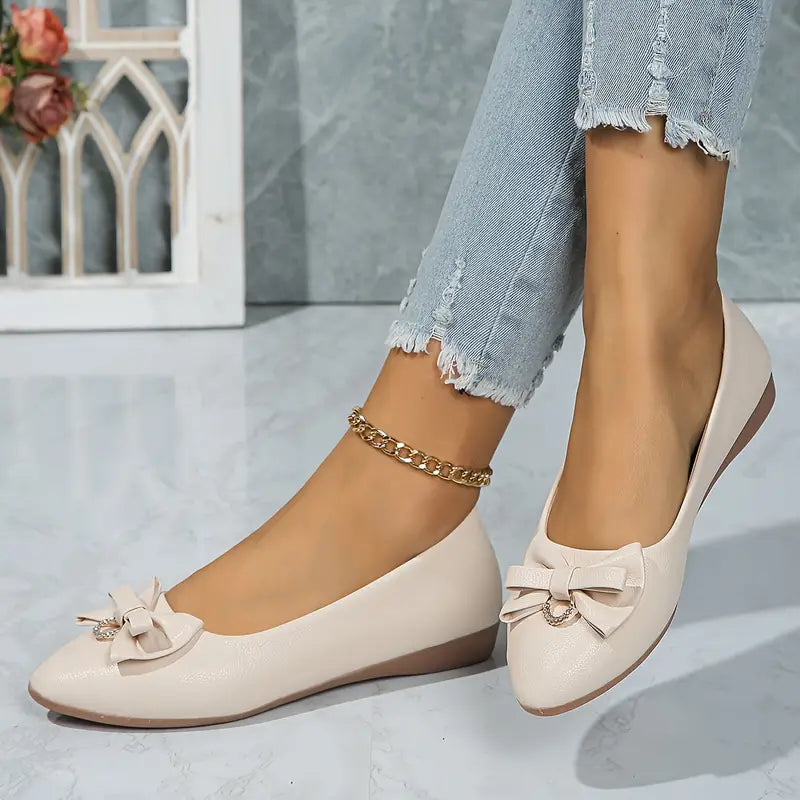 Drune | Elegante Flache Schuhe Mit Schleife Und Rutschfester Sohle Für Komfort