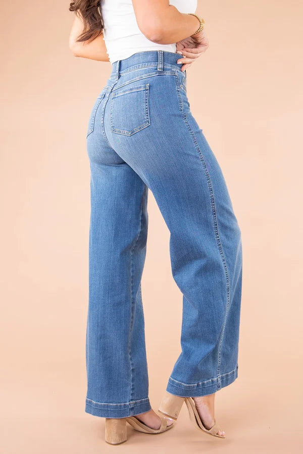 Drune |  Jeans - Klassiker - Blau Denim, Vielseitigs Design - Alltagstauglich für Damen