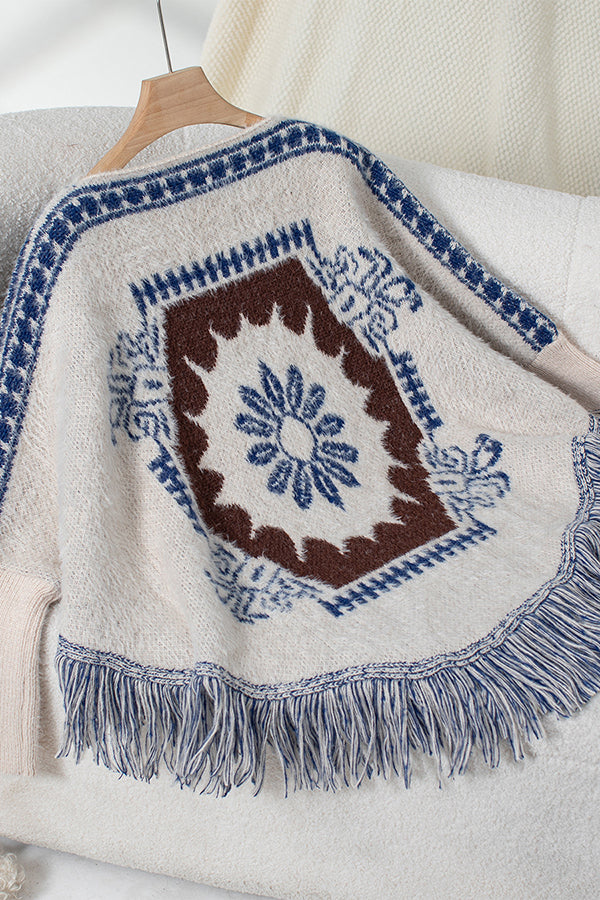 Drune | Boho knit sweater with tassel hem