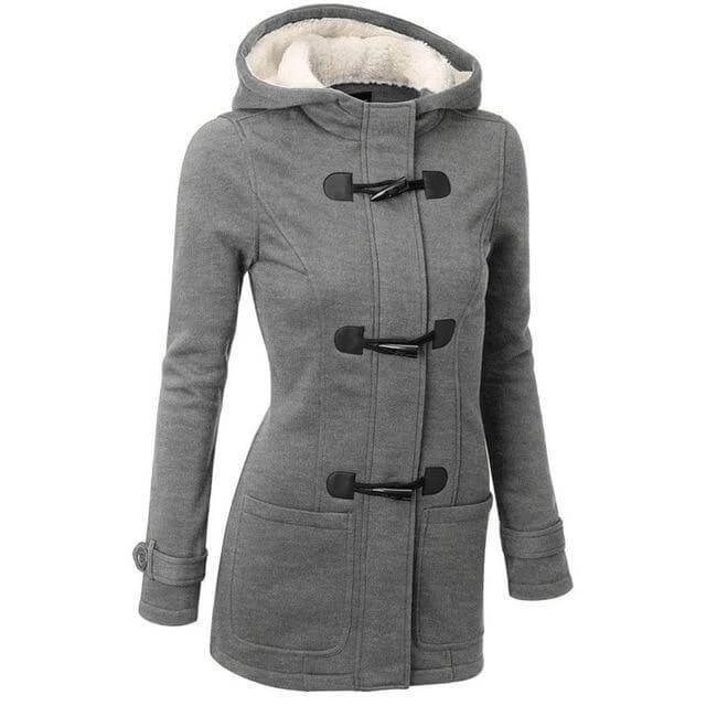 Drune | Damen Gemütliche Fleece Kapuzenjacke