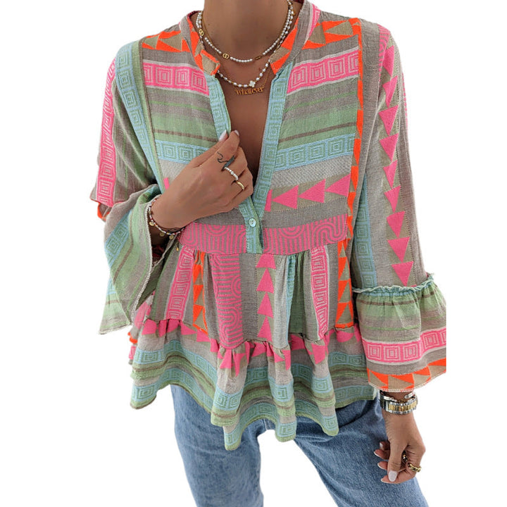 Drune Langarmshirt mit Print für Damen