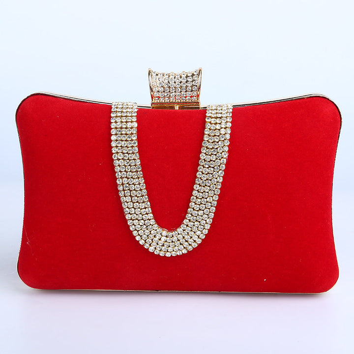 Drune-förmige Diamant-Wildleder-Tasche