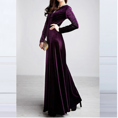 Drune | Glamorous Chic Kleid mit verdicktem V-Ausschnitt
