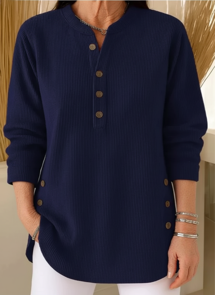 Drune | Gemütlicher Pullover mit schickem Knopfdetail