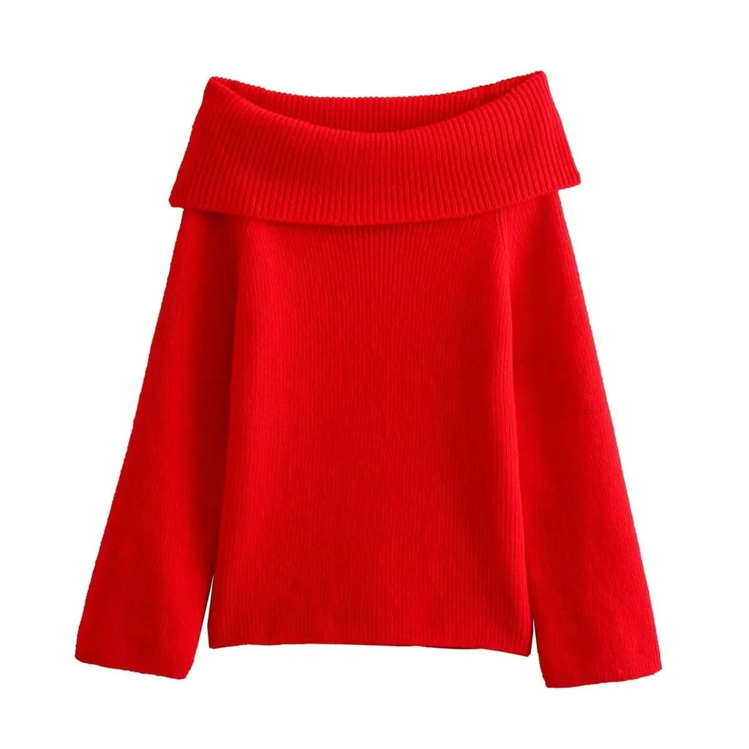 Drune | Off-Shoulder Damen Strickpullover