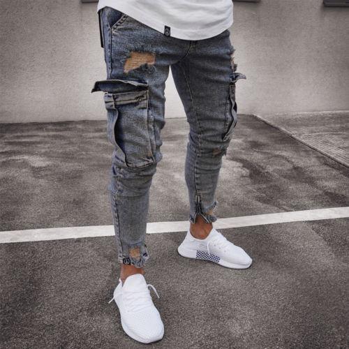 Drune | Herren Denim Cargo-Hose