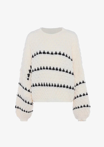 Drune | Kräftiger Strickpullover Kontrastierendes Design Warm und Zeitgemäß