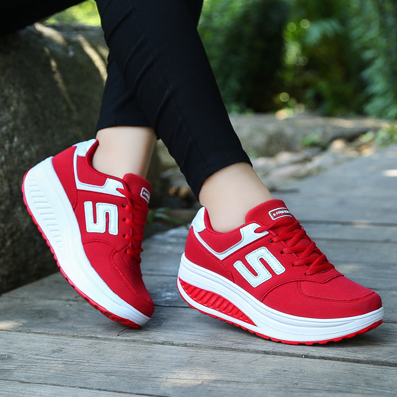 Damen nan Balance-Walking-Sneaker mit ergonomischer Wippsohle und entlastender Mittelsohle Drune
