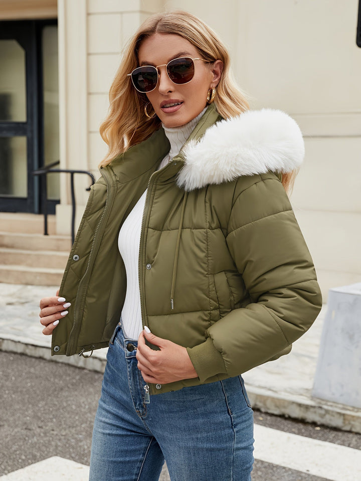 Drune | Elegante und warme schwarze Pufferjacke für den Winter