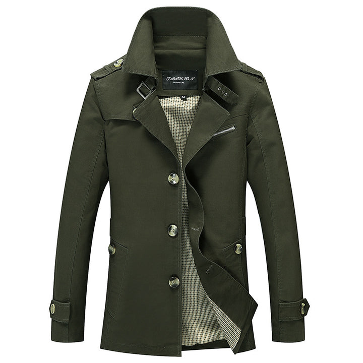 Herren lässige Trenchjacke mit praktischen Taschen und modernem Design Drune