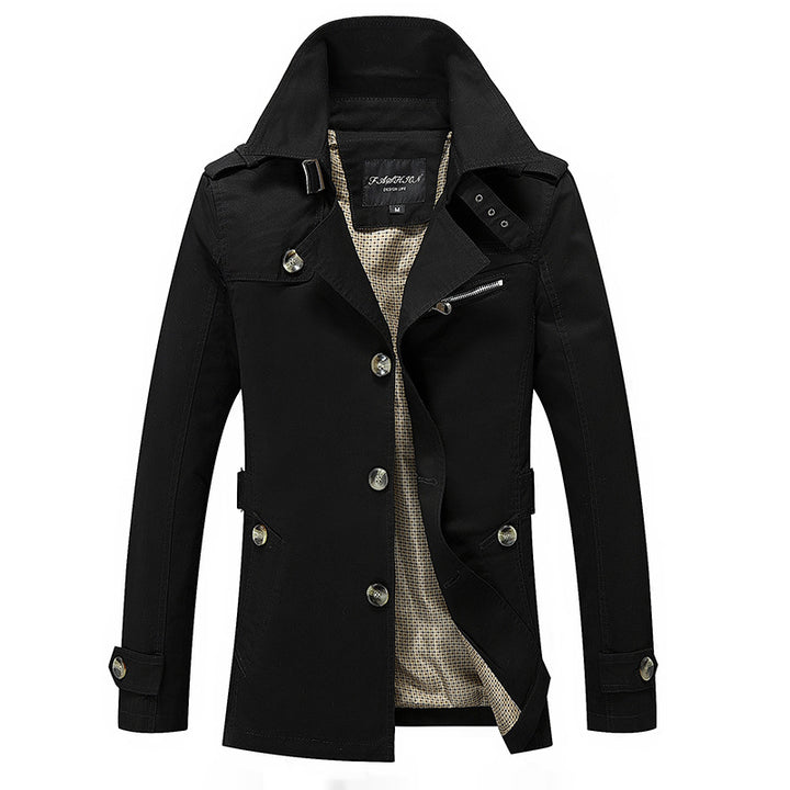 Herren lässige Trenchjacke mit praktischen Taschen und modernem Design Drune
